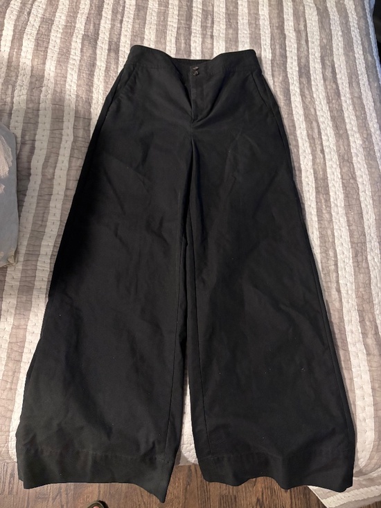 J. Crew Pants - J. Crew Black Wide Leg Cotton Blend Trousers size 6